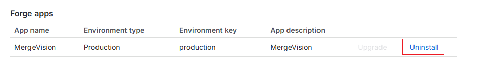 uninstall mergevision - complete