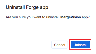 uninstall mergevision - confirm